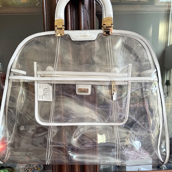 Giorgio Armani Clear and White Tote Bag - Picture 4 of 10